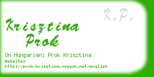 krisztina prok business card